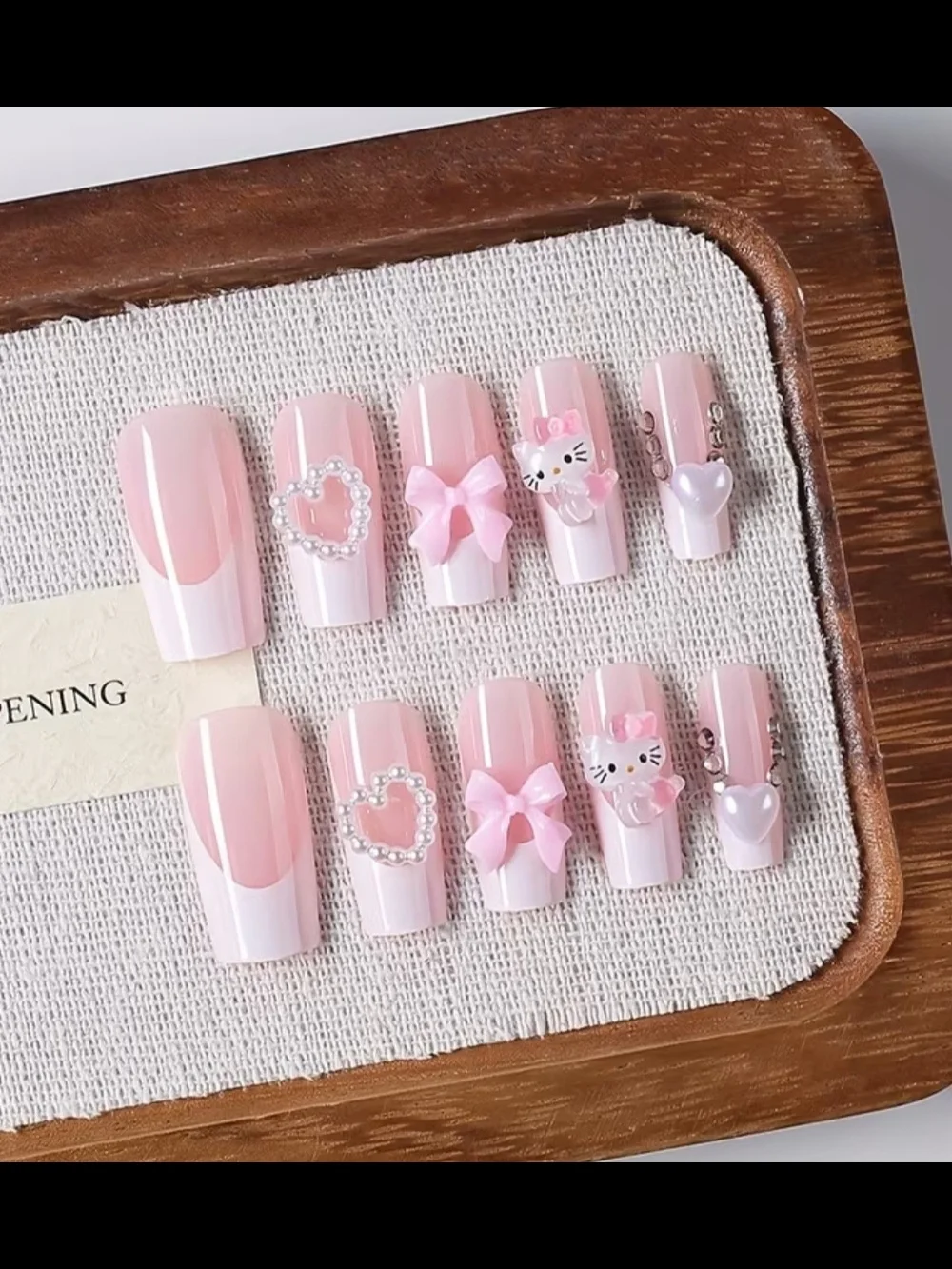 Hello KITTY Nail Art with 3D Decorations
